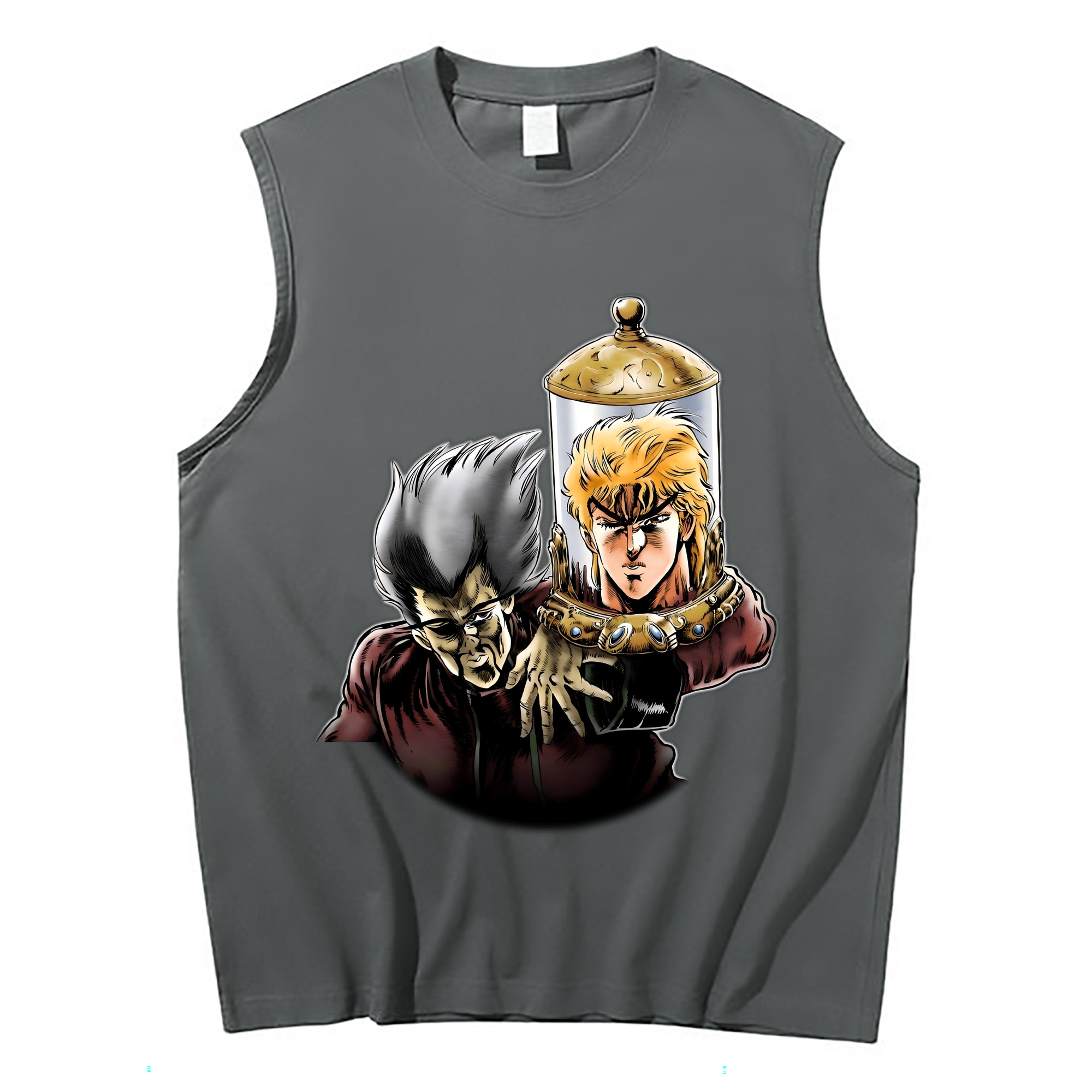 （画像用） ジョジョの奇妙な冒険 ディオ?ブランドー JoJo's Bizarre Adventure Dio Brando コットン100％タンクトップ（フロントプリント）